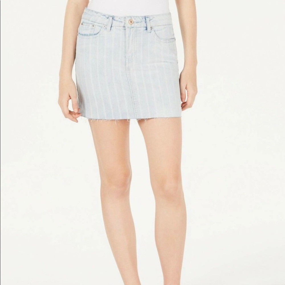Vanilla star denim striped raw hem‎ mini skirt size 9